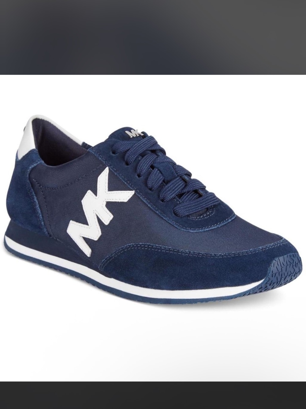 Michael Kors Navy and White MK Logo Men's Sneaker